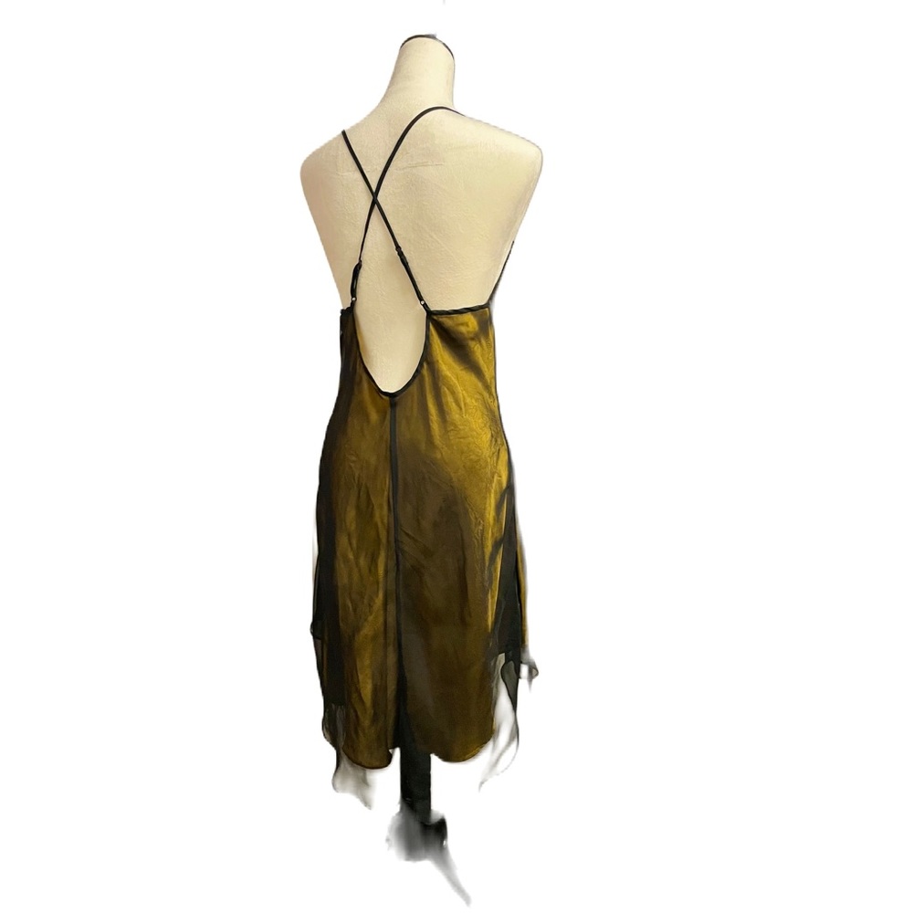 VTG Y2K 90’s Victoria’s Secret Mesh & Satin High Low Slip Dress - Picture 7 of 12